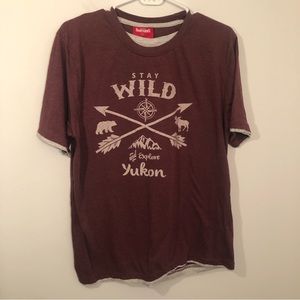 Northern T-Shirt Unisex Size S Brown Yukon Tee